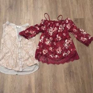 Two extra small tops